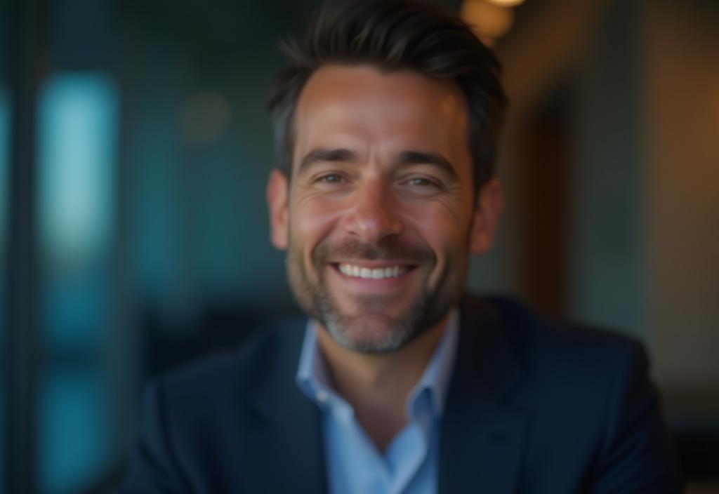 Professional business person smiling for a headshot