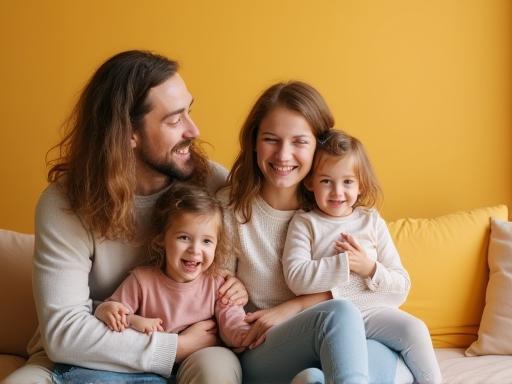 Photo illustrating a family portrait session